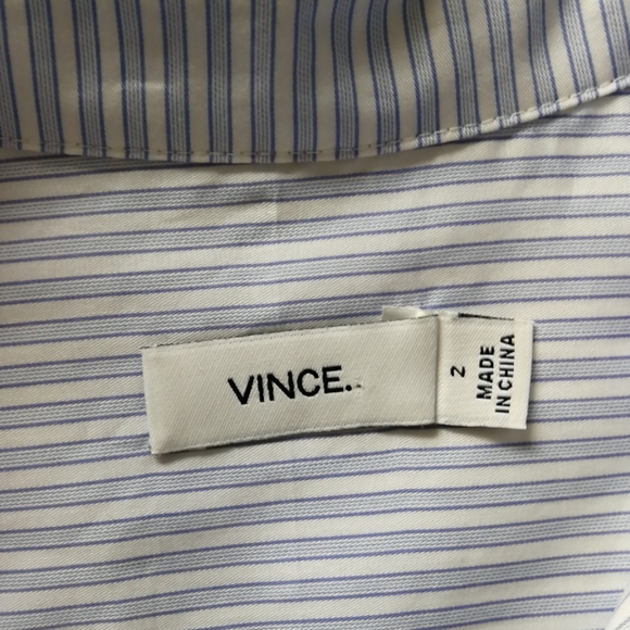 ☀️2XHP☀️VINCE 100% cotton&silk Shirt, US 2 - Picture 3 of 9